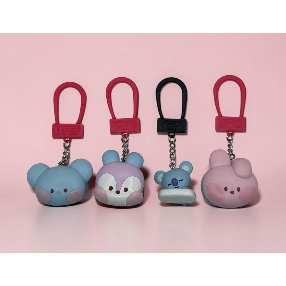 BT21 Official BAG CLIP LOT Dangle Figure Keychain MANG KOOKIE KOYA